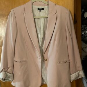 Express Pink Tailored Blazer with Notched Lapels